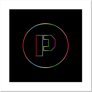 letter P colorful design Posters and Art